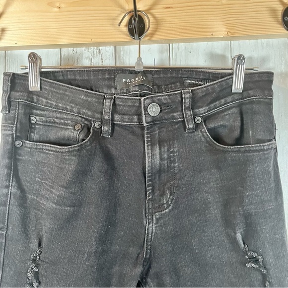 Pacson Los Angeles women’s black distressed size 31x34” jeans - Picture 5 of 12